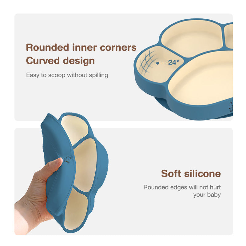 Bộ đồ ăn dặm bằng silicon 5 món cho bé